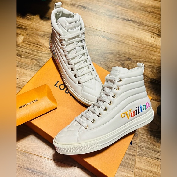 New Gorgeous Louis Vuitton quilted leather sneakers! Newwave time out multicolor - Picture 3 of 8